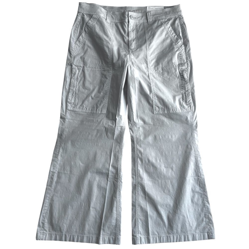 NWT American Eagle Stretch Baggy Flare Khaki Pants Sz 14S